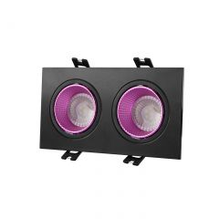 DK3072-BK+PI Встраиваемый светильник, IP 20, 10 Вт, GU5.3, LED, черный/розовый, пластик в Воткинске - votkinsk.mebel24.online | фото