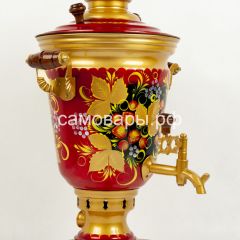 Электрический самовар "Конус" 4 литра с росписью "Хохлома на красном" в Воткинске - votkinsk.mebel24.online | фото 3