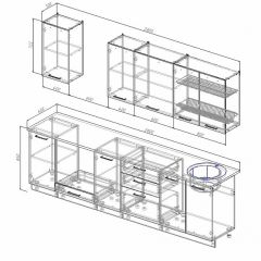 Кухонный гарнитур Шампань 2800 (Стол. 26мм) в Воткинске - votkinsk.mebel24.online | фото 2