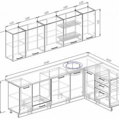 Кухонный гарнитур угловой Графика 2600х1600 (Стол. 26мм) в Воткинске - votkinsk.mebel24.online | фото 2