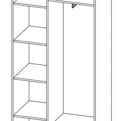 Гостиная Дарья Шкаф (Дуб Вотан/Белый глянец) в Воткинске - votkinsk.mebel24.online | фото 4