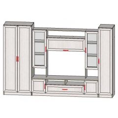 Гостиная ПРАГА-1 Анкор белый в Воткинске - votkinsk.mebel24.online | фото 2