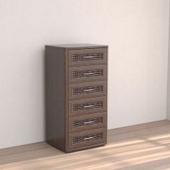 Кэт-4 Комод 6 ящ (МДФ Венге/Экокожа Caiman коричневый) в Воткинске - votkinsk.mebel24.online | фото