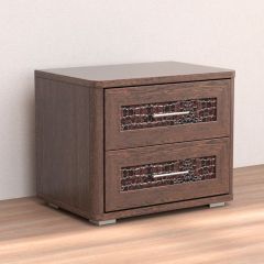 Кэт-4 Тумба 2 ящ (МДФ Венге/Экокожа Caiman коричневый) в Воткинске - votkinsk.mebel24.online | фото 1