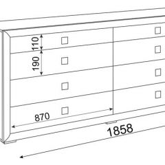 Комод большой Глэдис М27 (ЯШС/Белый) в Воткинске - votkinsk.mebel24.online | фото 2