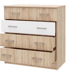БЕАТРИС Комод К800 (Дуб Сонома светлый/Белый глянец) в Воткинске - votkinsk.mebel24.online | фото 2