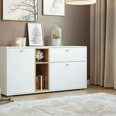 ЛАНС Комод К101 (дуб бунратти/белый) в Воткинске - votkinsk.mebel24.online | фото