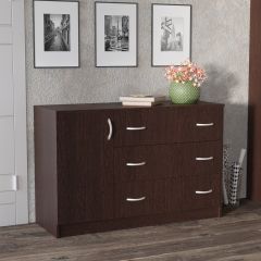 Комод Лофт (3 ящика/1 дверца) Венге в Воткинске - votkinsk.mebel24.online | фото