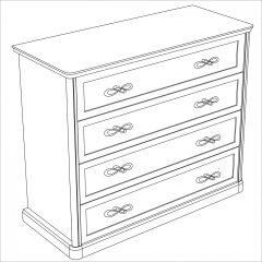 Комод широкий Мишель 4 ящика в Воткинске - votkinsk.mebel24.online | фото 3