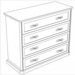 Комод широкий Натали 4 ящика в Воткинске - votkinsk.mebel24.online | фото 3