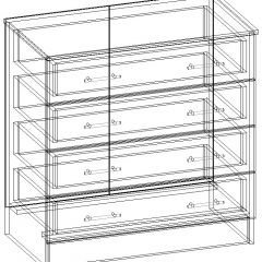 СОФИЯ Комод К800 (венге/дуб белфорт) в Воткинске - votkinsk.mebel24.online | фото 3