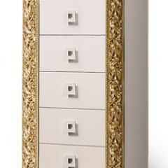 Комод (узкий) Тиффани Premium слоновая кость/золото (ТФКМ-2(П) в Воткинске - votkinsk.mebel24.online | фото