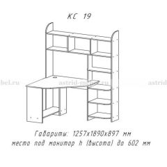 Компьютерный стол №19 (Анкор темный) в Воткинске - votkinsk.mebel24.online | фото 3