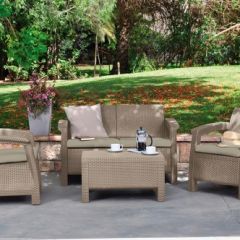 Комплект мебели Корфу сет (Corfu set) капучино - песок в Воткинске - votkinsk.mebel24.online | фото 2