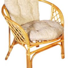 Кресло Багама, подушки светлые обычные шенил (Мёд) в Воткинске - votkinsk.mebel24.online | фото
