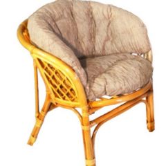 Кресло Багама, подушки светлые полные шенил (Мёд) в Воткинске - votkinsk.mebel24.online | фото