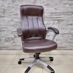 Кресло Barneo K-148 для руководителя (коричневая экокожа) в Воткинске - votkinsk.mebel24.online | фото
