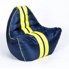 Кресло бескаркасное Авто (Черное с желтой полосой) в Воткинске - votkinsk.mebel24.online | фото 2