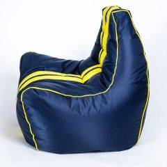 Кресло бескаркасное Авто (Черное с желтой полосой) в Воткинске - votkinsk.mebel24.online | фото 3