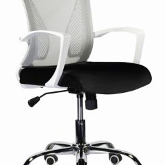 Кресло BRABIX "Wings MG-306" (пластик белый, хром, сетка, серое/черное) 532010 в Воткинске - votkinsk.mebel24.online | фото