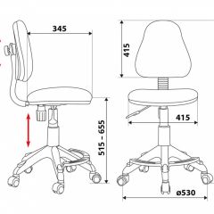 Кресло детское Бюрократ KD-4-F/PENCIL-GN зеленый карандаши в Воткинске - votkinsk.mebel24.online | фото 3