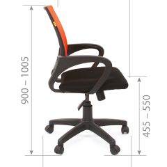 Кресло для оператора CHAIRMAN 696 black (ткань TW-11/сетка TW-01) в Воткинске - votkinsk.mebel24.online | фото 5