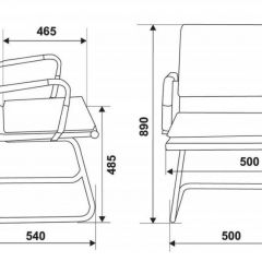 Кресло для посетителя Бюрократ CH-993-Low-V/Black на черный в Воткинске - votkinsk.mebel24.online | фото 3