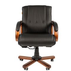Кресло для руководителя CHAIRMAN  653 М (Кожа) Черное в Воткинске - votkinsk.mebel24.online | фото 2