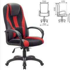 Кресло компьютерное BRABIX PREMIUM "Rapid GM-102" (экокожа/ткань, черное/красное) 532107 в Воткинске - votkinsk.mebel24.online | фото 2