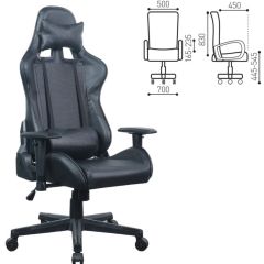 Кресло компьютерное BRABIX "GT Carbon GM-115" (две подушки, экокожа, черное) 531932 в Воткинске - votkinsk.mebel24.online | фото 5