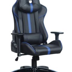Кресло компьютерное BRABIX "GT Carbon GM-120" (черное/синее) 531930 в Воткинске - votkinsk.mebel24.online | фото