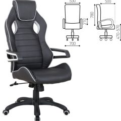 Кресло компьютерное BRABIX "Techno Pro GM-003" (черное/серое, вставки серые) 531814 в Воткинске - votkinsk.mebel24.online | фото 2