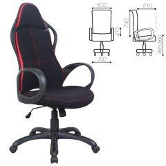 Кресло офисное BRABIX PREMIUM "Force EX-516" (ткань черное/вставки красные) 531571 в Воткинске - votkinsk.mebel24.online | фото