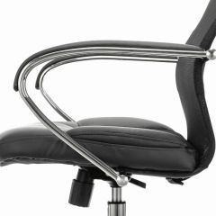 Кресло офисное BRABIX PREMIUM "Stalker EX-608 CH" (хром, ткань-сетка/кожзам, черное) 532091 в Воткинске - votkinsk.mebel24.online | фото 4