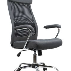Кресло офисное BRABIX "Flight EX-540" (хром, ткань, сетка, серое) 531848 в Воткинске - votkinsk.mebel24.online | фото