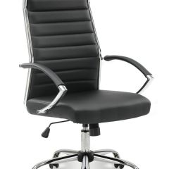 Кресло офисное BRABIX "Style EX-528", экокожа, хром, черное, 531947 в Воткинске - votkinsk.mebel24.online | фото