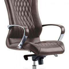 Кресло руководителя Бюрократ _AURA/BROWN коричневый в Воткинске - votkinsk.mebel24.online | фото