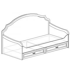 Кровать 1-спальная с ящиками №415 Прованс в Воткинске - votkinsk.mebel24.online | фото 2