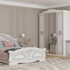 Кровать 2-х спальная 1600*2000 Грация (12.116) без основания (белый/серебро) в Воткинске - votkinsk.mebel24.online | фото 2