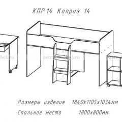 КАПРИЗ-14 Кровать 800 двухъярусная без рисунка в Воткинске - votkinsk.mebel24.online | фото 2