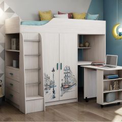 КАПРИЗ-8 Кровать 800 двухъярусная без рисунка в Воткинске - votkinsk.mebel24.online | фото 2