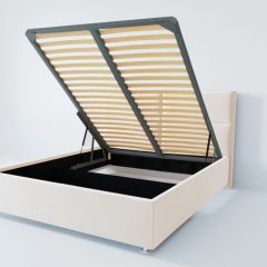 Кровать Корсика с ПМ 1600 (экокожа белая) в Воткинске - votkinsk.mebel24.online | фото