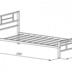 Кровать металлическая "Кадис 900х1900" Белый в Воткинске - votkinsk.mebel24.online | фото 2