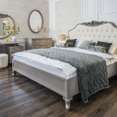 Кровать Мокко 1800 с мягким изголовьем + основание (серый камень) в Воткинске - votkinsk.mebel24.online | фото