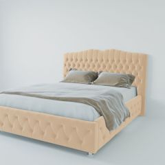 Кровать Нягань с ПМ 1400 (экокожа бежевая) в Воткинске - votkinsk.mebel24.online | фото 2