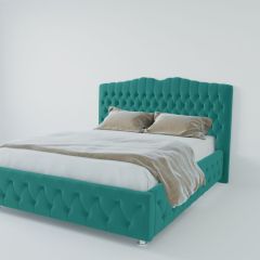 Кровать Нягань с ПМ 1400 (велюр бирюзовый) в Воткинске - votkinsk.mebel24.online | фото 2