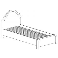 Кровать одинарная №414 Прованс в Воткинске - votkinsk.mebel24.online | фото 2