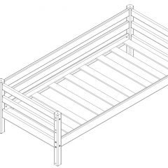 Кровать с задней защитой Соня (Вариант 2) в Воткинске - votkinsk.mebel24.online | фото 2