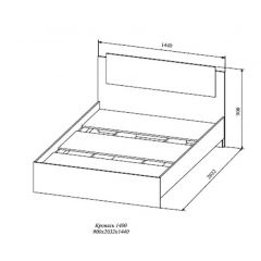 СОФИ СКР1400.1Кровать 1400 в Воткинске - votkinsk.mebel24.online | фото 2