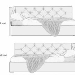Кровать угловая Мия интерьерная +основание (120х200) в Воткинске - votkinsk.mebel24.online | фото 2